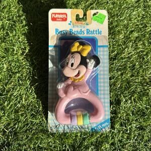 Vintage‎ Playskool Minnie Mouse Rattle Busy Beads Disney Babies Baby 1989 New